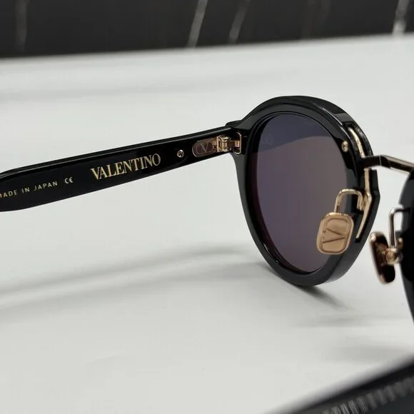 NEW VALENTINO VLS-132A BLACK ROUND SUNGLASSES VALENTINO  display picture 1